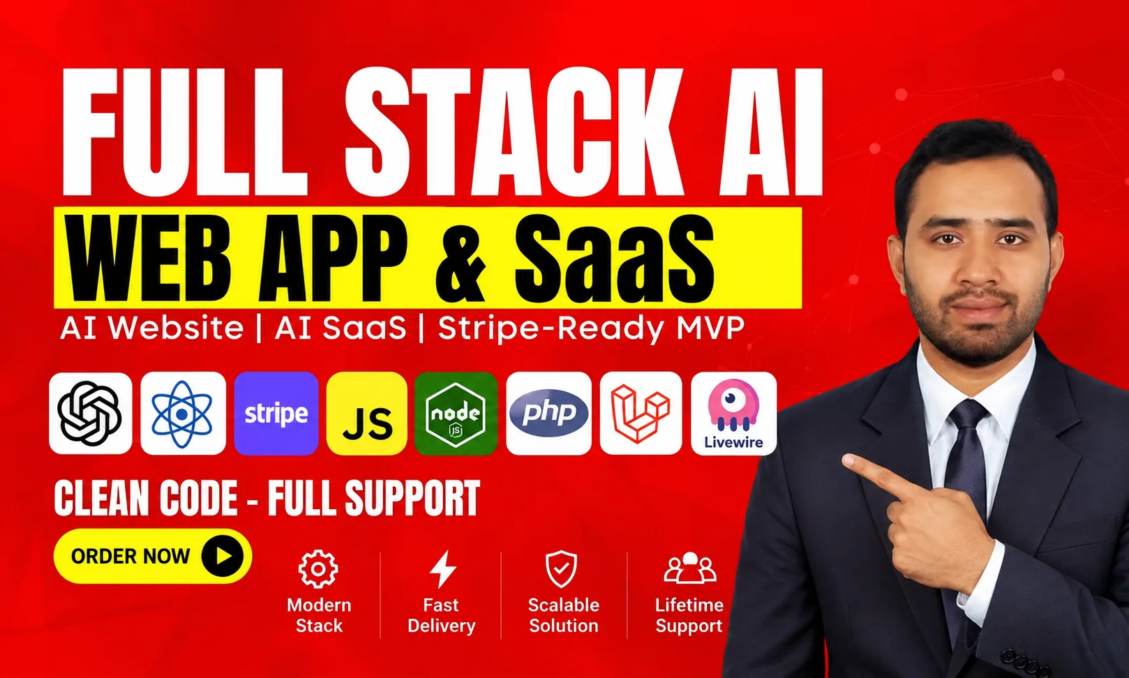 AI-powered web application development gig thumbnail
